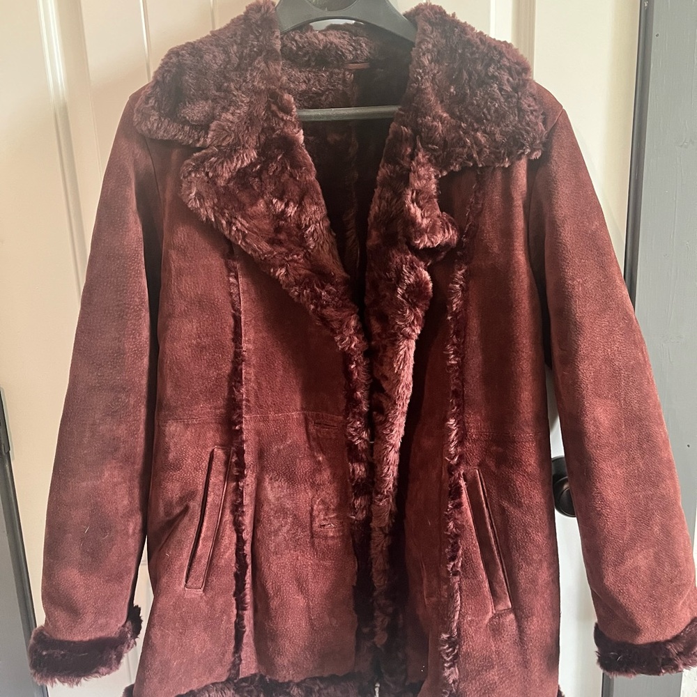 Wilsons Leather Brown Teddy Jacket Classic Design